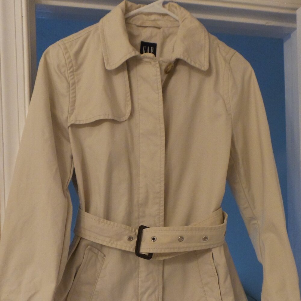 Gap khaki mid length jacket